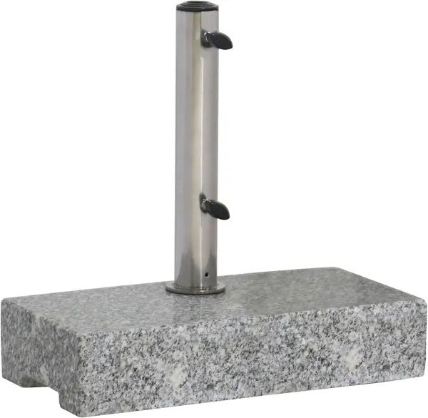 123004 Schirmständer, Balkonständer 25 kg, halb eckig, 45…
