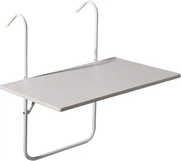 435018 Balkonhängetisch 60 x 40 x 68 cm MDF, weiß