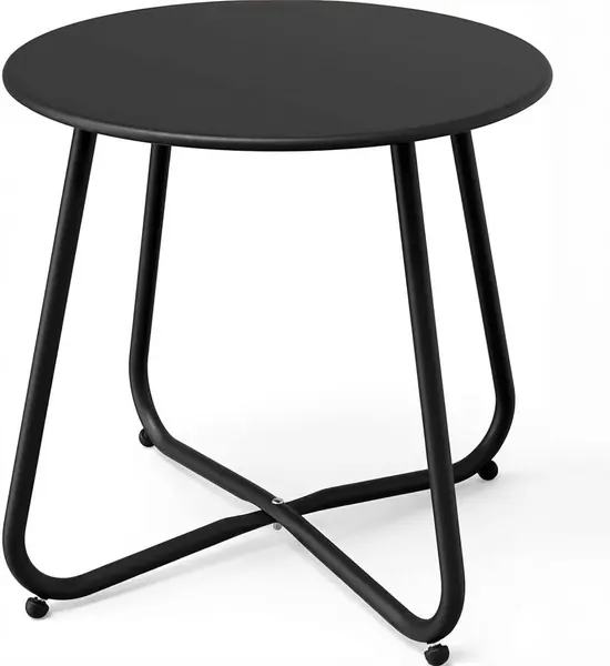 Beistelltisch, Rund, Schwarz, Legierter Stahl, Ø 45 x 45…