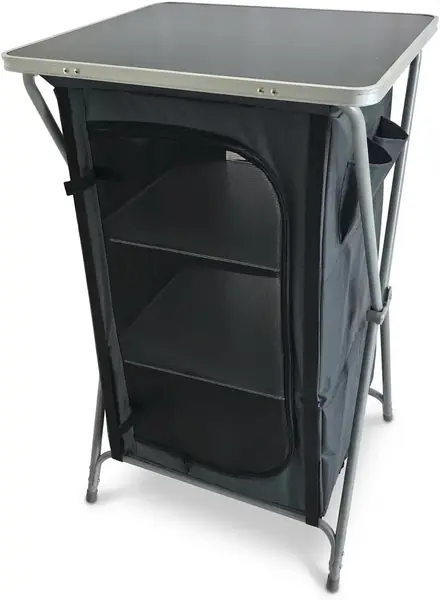 Campingschrank faltbar, Schwarz, Kunststoff, 60x53x97 cm…