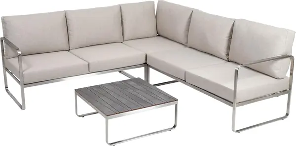 Gartenmöbel Set Sydney Beige 4-teilig - Lounge Set aus…