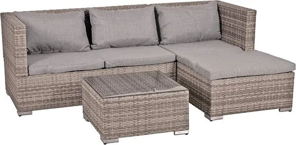 Kailua Garten-Lounge, braun-beige, grau, Extra breit