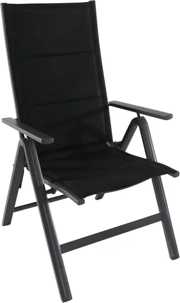 Klappsessel Grenada anthrazit/schwarz, 7-fach…