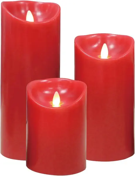 LED-Kerze, Elegance 23 cm, 9x9x23 cm, rot, 626134