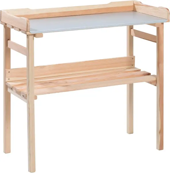 Pflanztisch mit Auflage, aus Kiefernholz, 78 x 37 x H83…