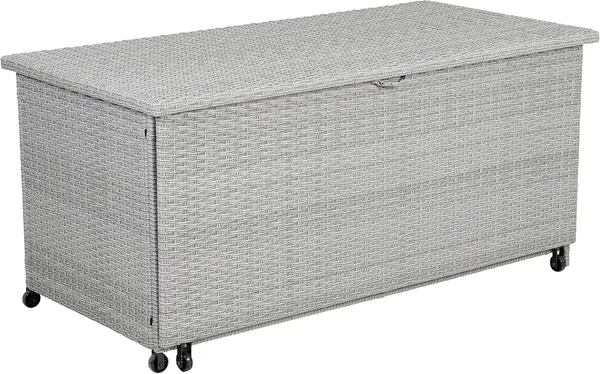 Polyrattan-Kissenbox zum Ausziehen, ca. 142 x 68 x 133 cm