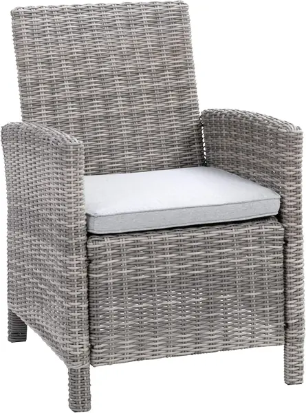 Polyrattan-Sessel Malia, Gartensessel mit Kissen, ca. 65…