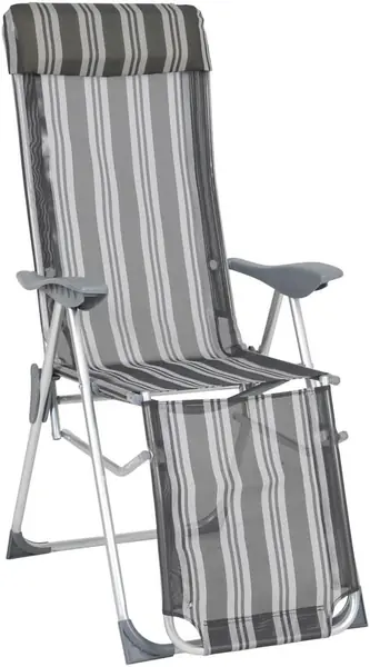 Relaxsessel Texel silber/grau gestreift, platzsparend…