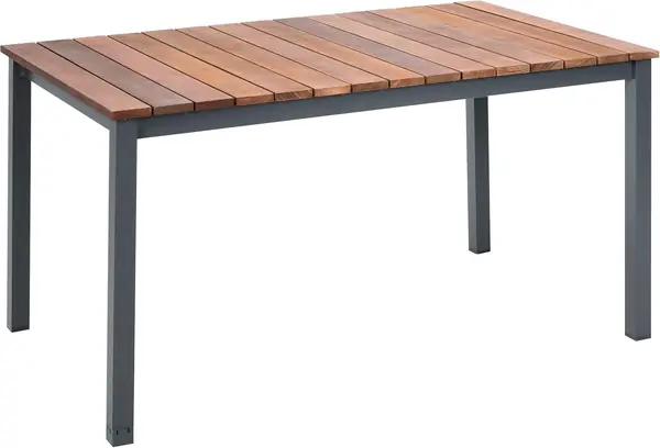 Tisch Mackay, Esstisch mit Niveauregulierung, Holztisch…