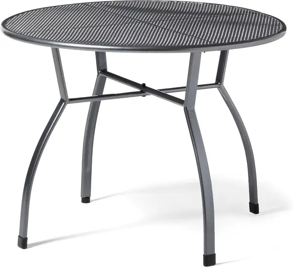Toulouse Gartentisch 100 cm Streckmetall rund eisengrau